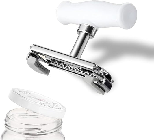 Upgraded Jar Opener Stainless Steel Adjustable Tool for 1-4 inches Bottle Can Lids, Easy Jar Opener with Non-Slip Rubber Pad Fit Seniors, Arthritis, Women, Children, Weak Hands