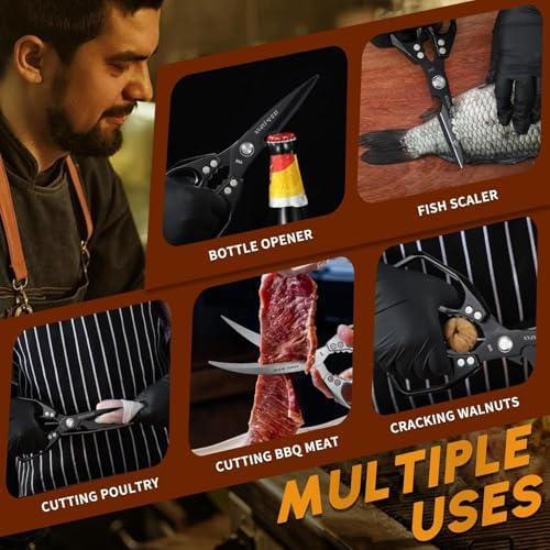 Huusk Kitchen Scissors all Purpose, Heavy Duty Kitchen Shears Set