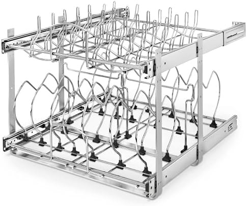 Rev-A-Shelf Kitchen Cabinet Pullout Organizer, Min Open Width of 20.5"