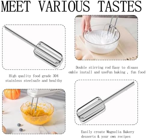 2 Pcs Hand Mixer Attachments Beaters, Hand Mixer Beaters Attachments for Kitchen Stainless Steel Replacement Parts for KitchenAid W10490648, KHM2B, AP5644233, PS4082859