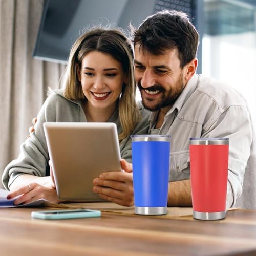 20 oz Tumbler Insulated Tumblers Stainless Steel Coffee Mug,DarkBlue 6PCS