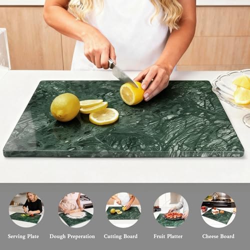 Marble Cutting Board for Kitchen 20×16 Inch green