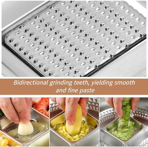 Rice Washer Strainer Bowl with Vegetable Divider Tray, Stainless Steel Rinser Washing Bowl, Small Colander Rice Strainer Versatile Kitchen Tool for Quinoa, Vegetables, Fruits, Beans Cleaning