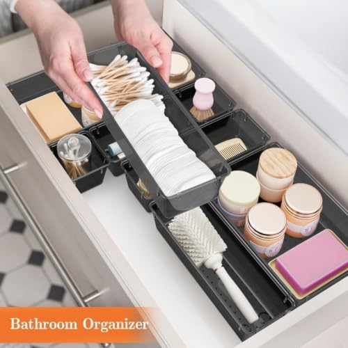 25 PCS Plastic Drawer Organizer, Versatile Organizer Trays & storage Bins