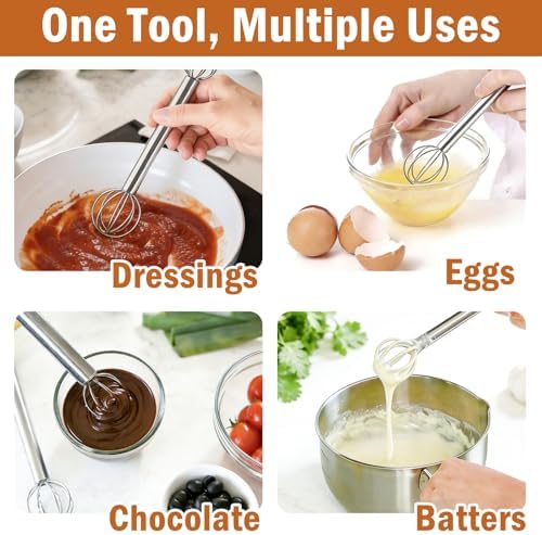 Stainless Steel Measuring Whisk, Double-Ended Whisk with 15ml & 30ml for Precise Mixing, Miso, Sauces & Batter, 2 Pack