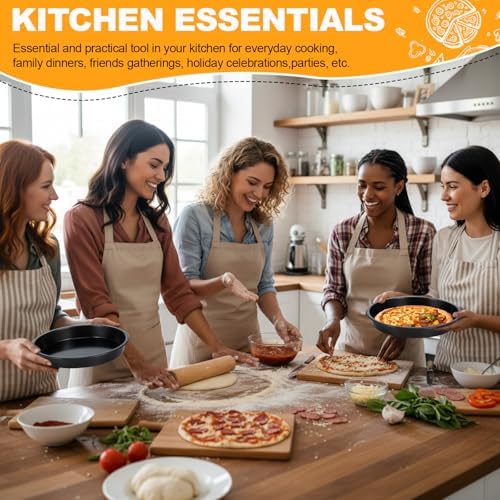8 Pcs Pie Tins, 9 Inch Round Pans, Black