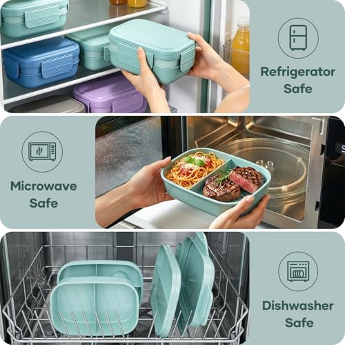 Bento Box Adult with Insulated Lunch Bag - 3 Stackable Leak-Proof Lunch Box
