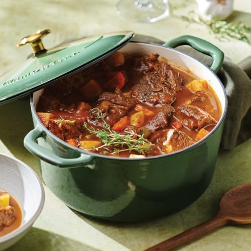 Tramontina Bestow Enameled Cast Iron 5.5-Qt Round Dutch Oven Pot with Lid