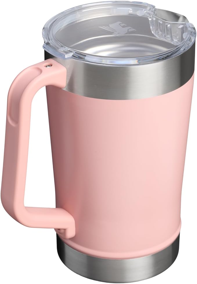 Stanley Stay-Chill Pitcher 64 oz | Cold Water, Beer, and Drink Pitcher with Lid | Large Capacity Durable Beverage Container with Handle | Insulated Stainless Steel | BPA-Free