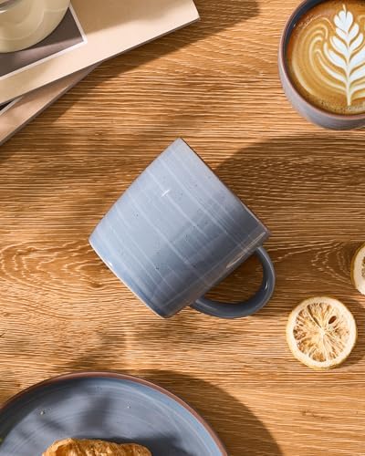 famiware Coffee Mugs Set of 8, Meteor 13 oz Ceramic Mug Cup Set with Handle