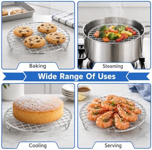 6 Inch Small Cooling Rack For Cooking,Baking,Steaming,BBQ