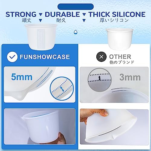 Silicone Measuring Bowl-Epoxy Resin, Fluid Art, Butter, Chocolate-Squeeze Pour Mixing-BPA Free-Large Set of 2 1000ml/36oz(4 Cups) 600ml/20oz(1 Pint)