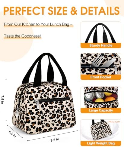 Lunch Bag, Small Insulated Lunch Box for Women
