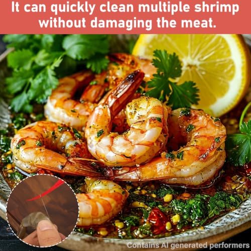 Shrimp Deveiner Tool Shrimp Peeler 2PCS Red Seafood Kitchen Tool Set