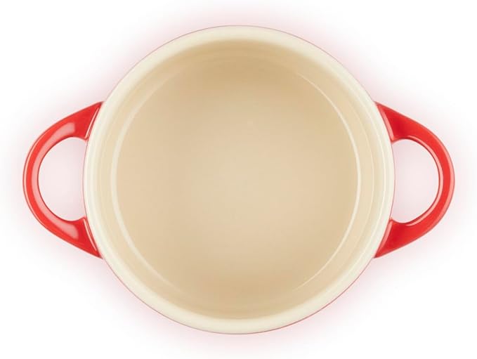 Le Creuset Stoneware Mini Round Cocotte, 8 oz., Cerise