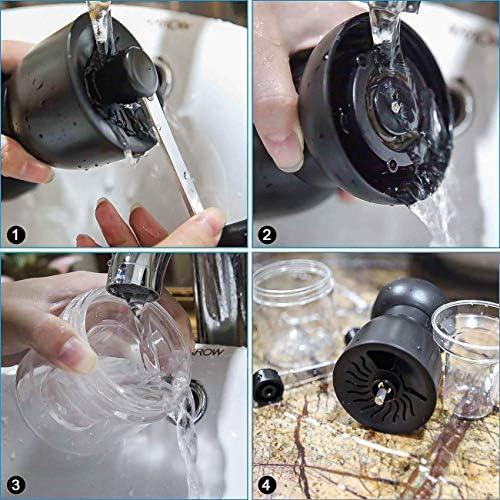 LHS Manual Coffee Grinder Ceramic Burrs Adjustable Coarseness 2 Containers