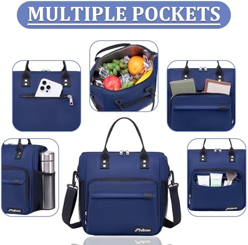 TuErCao Bule Lunch Box for Women Insulated Lunch Bag for Female Adult for Work, Lunch Cooler for Women