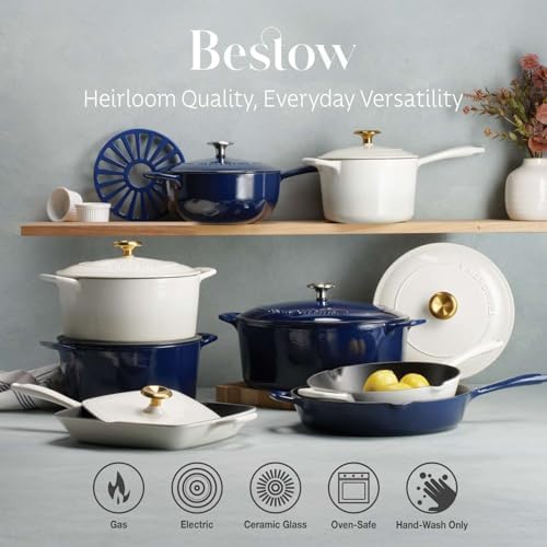 Tramontina Bestow Enameled Cast Iron 4-Qt Braiser Pan with Lid, Red
