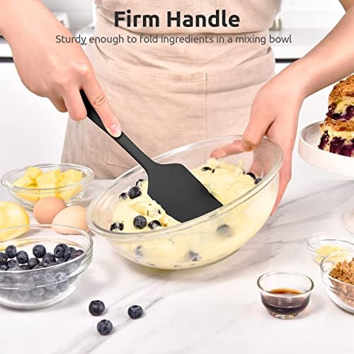 U-Taste Silicone Large Spatula, 600ºF High Temp Bowl Scraper, 11.38", Black