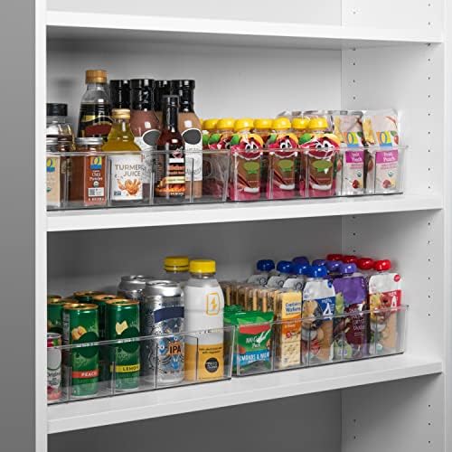 ClearSpace Pantry Storage Bins with Removable Dividers, XL, 4 Pack