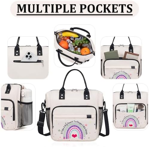 Teacher Appreciation Gifts for Women Teacher Must Haves Lunch Tote Bag Personalized Lunch Box for Retirement Thank You Gift