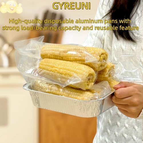 Gyreuni 40 Pack 8x8 Disposable Aluminum Baking Pans with Lids Kit