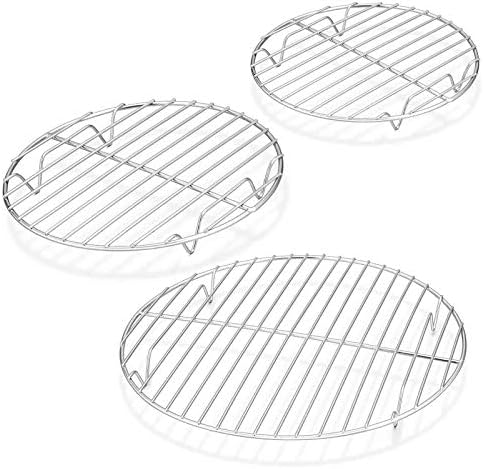 TeamFar Round Cooling Rack Set of 3, 7½ & 9 & 10½ Inch, Stainless Steel