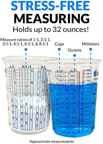 Reli. Paint Mixing Cup (50 Pcs) 32 oz (1 quart) | Disposable Measuring Cups