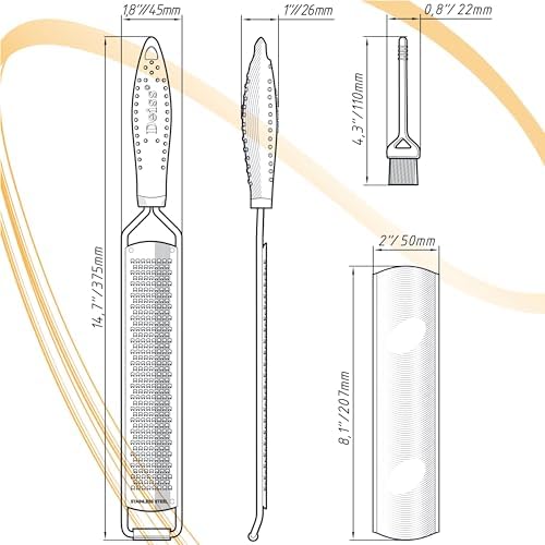 Deiss PRO Lemon Zester & Heavy Duty Cheese Grater & Vegetable Grater — Parmesan Cheese, Lemon, Garlic, Nutmeg, Chocolate, Fruits, Vegetables, Ginger Grater - Stainless Steel Cheese Shredder - Black