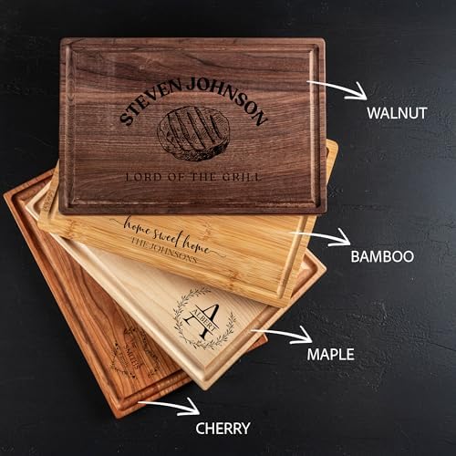 Personalized Cutting Board – Custom Engraved Grilling Gifts for Men, Birthday, Wedding, Housewarming – Ideal Present for Man, Dads, Husbands, Newlyweds, Perfect for Grill, Valentines Day Gifts for Him