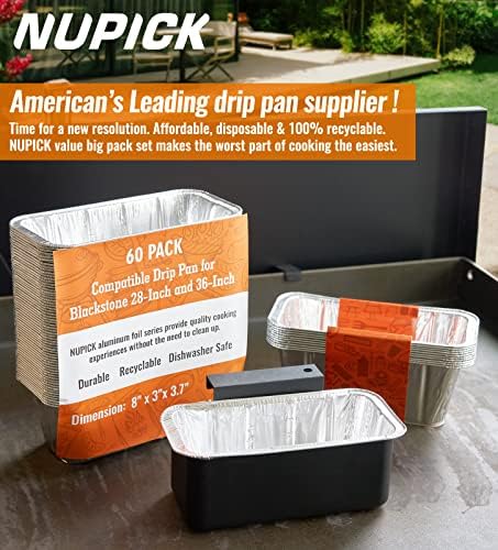 NUPICK 20 Pack Grease Cup Liners for Blackstone 17"/22"/30"/28"/36" Griddle