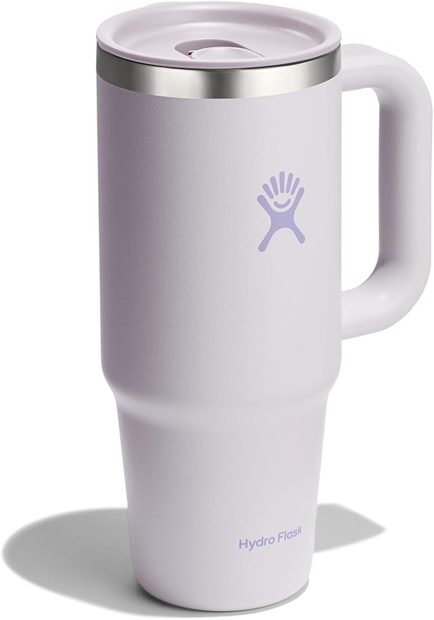 Hydro Flask Coffee Travel Tumbler Mug – Insulated Stainless Steel, Leak Resistant Hot & Iced Coffee Cup 24 Oz Cloud Pink