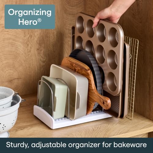 YouCopia StoreMore Bakeware Rack, Adjustable Dividers, Baking Pan Organizer