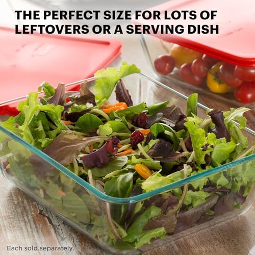 Pyrex Simply Store 11 Cup Glass Food Storage Container, BPA-Free Lid