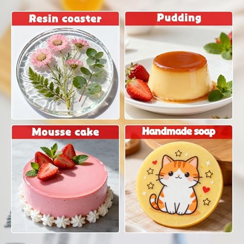 4Inch Round Silicone Mold for Baking, 3Pcs Silicone Muffin Top Pans for Baking Muffin Top, Whoopie Pie, Sandwiches, Hamburger (3Pcs(0.78Inch Deep))