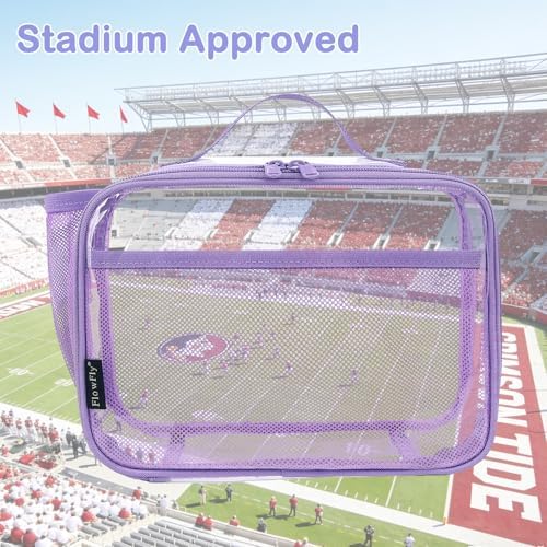 FlowFly Kids Lunch box Insulated Soft Bag Mini Cooler Back to School Thermal Meal Tote Kit for Girls, Boys,ClearPurple