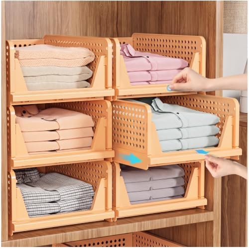5 Pack Closet Organizer Basket, Closet Organizers and Storage, Yellow