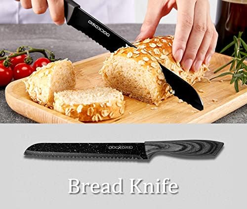 Kitchen Knife Set 19 Piece with Block High Carbon Stainless