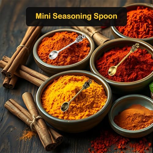 12-Pack Mini Spoons Metal Tiny Shovels 2.19-Inch Small Medicine Spoon
