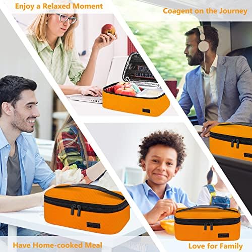 Gloppie Small Lunch Bag, Insulated Lunch Box for Adults & Kids, Orange