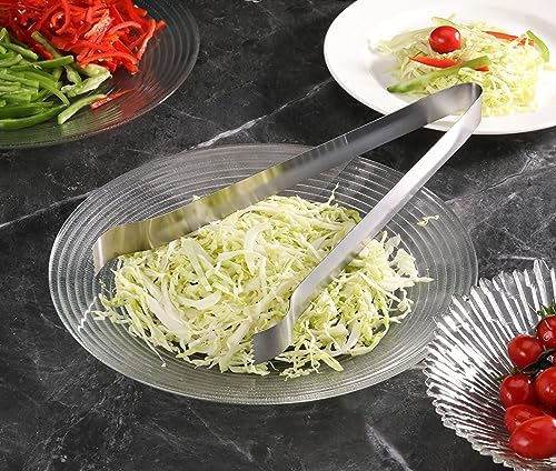 New Star Foodservice 42283 Restaurant-Grade Pom Tong, Stainless Steel, 12 inch, Set of 6, Silver