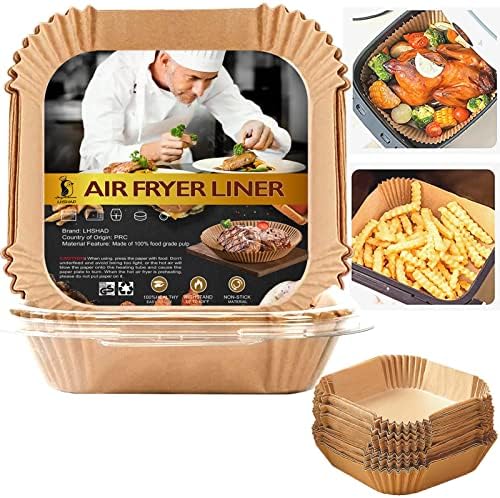 Air Fryer Disposable Paper Liner Square 10 Inch for 8-12QT Air fryer