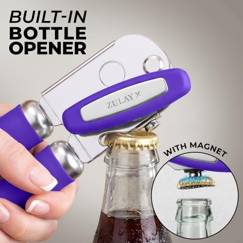 Zulay Kitchen Stainless Steel Swing Open Manual Can Opener Comfortable Grip