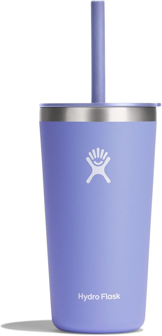 Hydro Flask All Around Tumbler Straw Lid, Insulated Travel Mug, Stainless Steel Coffee Cup 20 Oz Lupine