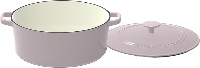 Cuisinart Chef's Classic Enameled Cast Iron Round Covered Casserole (Gray, 7- Quart)