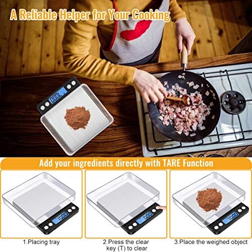 Diyife Digital Kitchen Scale 500g/0.01g, High Precision Cooking Food Scale