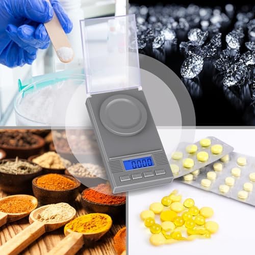 Fuzion Digital Milligram Scale 50g/0.001g, Powder Scale 6-in-1 Kit