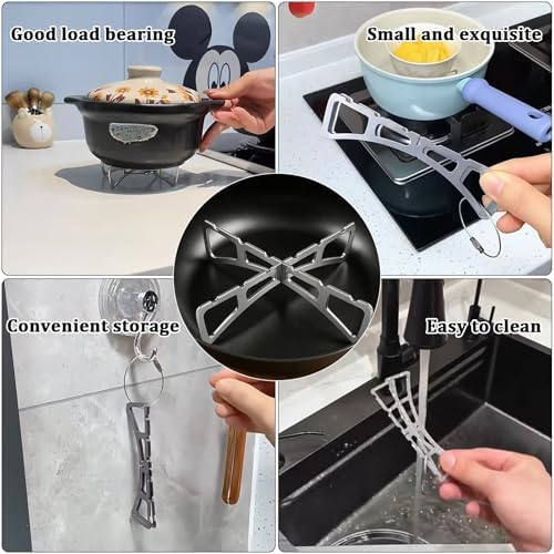 MIUPOO Cooking Rack,Stainless Steel Steam Tray,Cooling Steaming Grilling Rack Removable,for Cooking Steaming Cooling,4.85 Inches,2 Pieces.