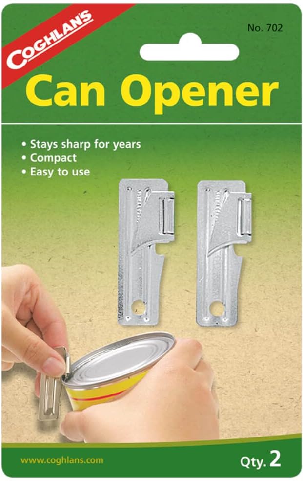 Coghlan's Portable Can Opener 2-Pack, Lightweight and Durable Manual Tool for Camping, Hiking, Survival, and Outdoor Adventures