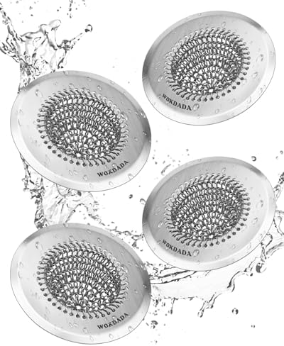 4 Pack Kitchen Sink Drain Strainer,Patented Reversible Chain Mesh Basket